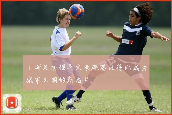 上海足协倡导文明观赛让德比成为城市文明的新名片